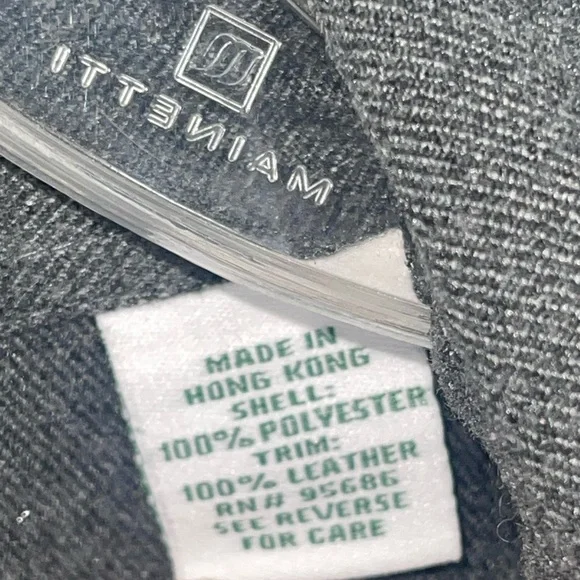 Schnees rifleman flannel shacket in grey w/leather trim collar. Size large GUC - Picture 9 of 11